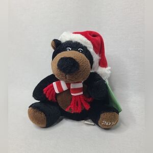 Sears Holiday Crispin 6" Plush Christmas 2010 Black Bear NEW NWT
